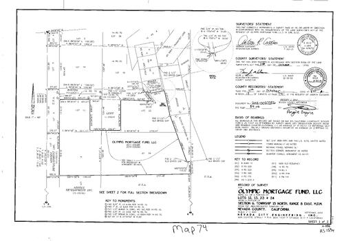 Click to see Record of Survey Book 15, pg. 74 (2012) of Nevada County Recorders Survey Maps Book 15