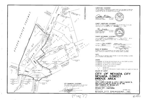 Click to see Record of Survey Book 15, pg. 77 (2012) of Nevada County Recorders Survey Maps Book 15