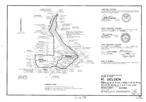 Click to see Record of Survey Book 15, pg. 78 (2012) of Nevada County Recorders Survey Maps Book 15