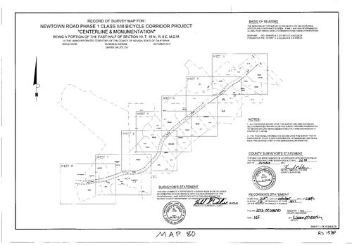 Click to see Record of Survey Book 15, pg. 80 (2012) of Nevada County Recorders Survey Maps Book 15