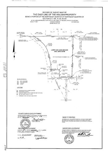 Click to see Record of Survey Book 15, pg. 82 (2012) of Nevada County Recorders Survey Maps Book 15