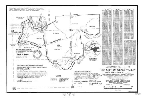 Click to see Record of Survey Book 15, pg. 91 (2012) of Nevada County Recorders Survey Maps Book 15
