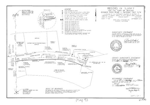 Click to see Record of Survey Book 15, pg. 93 (2012) of Nevada County Recorders Survey Maps Book 15