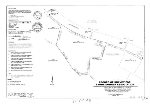 Click to see Record of Survey Book 15, pg. 98 (2013) of Nevada County Recorders Survey Maps Book 15
