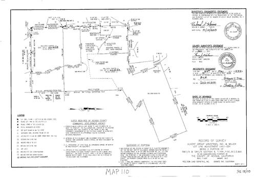 Click to see Record of Survey Book 15, pg. 110 (2013) of Nevada County Recorders Survey Maps Book 15