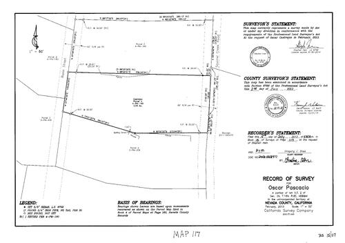 Click to see Record of Survey Book 15, pg. 117 (2013) of Nevada County Recorders Survey Maps Book 15