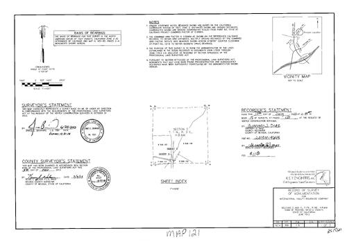 Click to see Record of Survey Book 15, pg. 121 (2013) of Nevada County Recorders Survey Maps Book 15