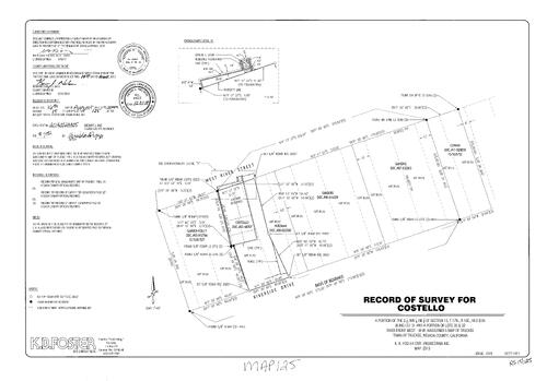 Click to see Record of Survey Book 15, pg. 125 (2013) of Nevada County Recorders Survey Maps Book 15