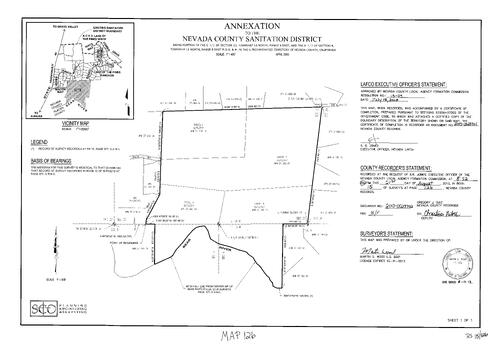 Click to see Record of Survey Book 15, pg. 126 (2013) of Nevada County Recorders Survey Maps Book 15