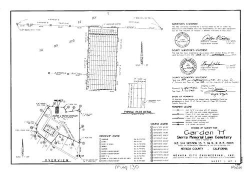 Click to see Record of Survey Book 15, pg. 130 (2013) of Nevada County Recorders Survey Maps Book 15