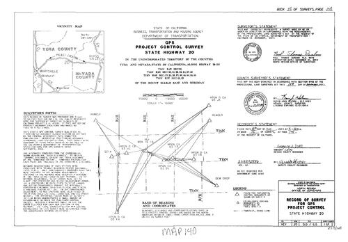 Click to see Record of Survey, Book 15, pg. 140 (2013) of Nevada County Recorders Survey Maps Book 15