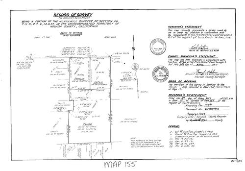Click to see Record of Survey Book 15, pg. 155 (2014) of Nevada County Recorders Survey Maps Book 15