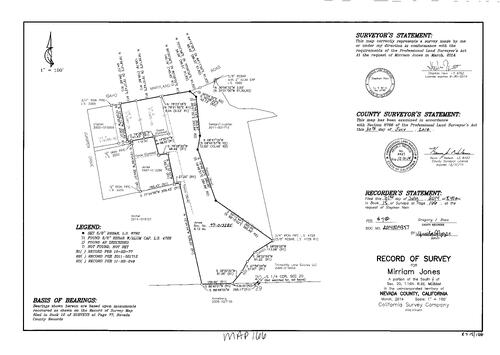 Click to see Record of Survey Book 15, pg. 166 (2014) of Nevada County Recorders Survey Maps Book 15