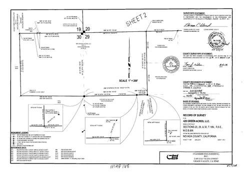 Click to see Record of Survey Book 15, pg. 168 (2014) of Nevada County Recorders Survey Maps Book 15