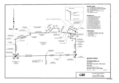 Click to see Record of Survey Book 15, pg. 168 (2014) of Nevada County Recorders Survey Maps Book 15