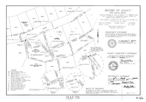 Click to see Record of Survey Book 15, pg. 170 (2014) of Nevada County Recorders Survey Maps Book 15