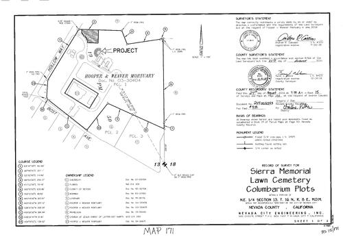 Click to see Record of Survey Book 15, pg. 171 (2014) of Nevada County Recorders Survey Maps Book 15