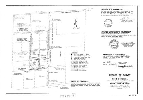 Click to see Record of Survey Book 15, pg. 178 (2014) of Nevada County Recorders Survey Maps Book 15