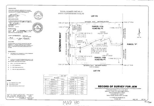 Click to see Record of Survey Book 15, pg. 180 (2014) of Nevada County Recorders Survey Maps Book 15