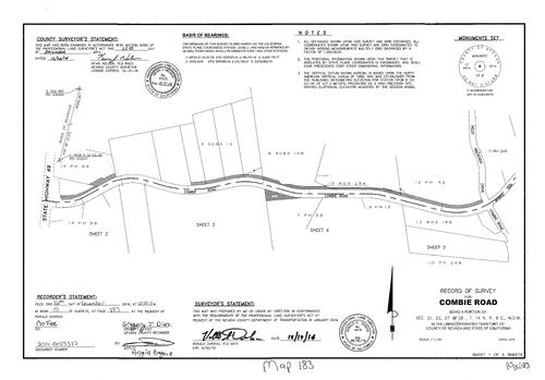 Click to see Record of Survey Book 15, pg. 183 (2014) of Nevada County Recorders Survey Maps Book 15