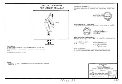 Click to see Record of Survey Book 15, pg. 192 (2015) of Nevada County Recorders Survey Maps Book 15