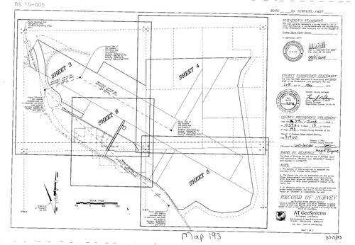 Click to see Record of Survey Book 15, pg. 193 (2015) of Nevada County Recorders Survey Maps Book 15