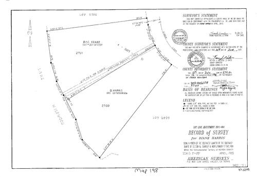 Click to see Record of Survey Book 15, pg. 198 (2015) of Nevada County Recorders Survey Maps Book 15