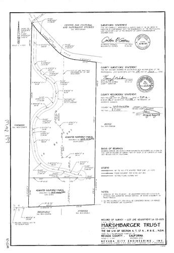 Click to see Record of Survey Book 15, pg. 199 (2015) of Nevada County Recorders Survey Maps Book 15