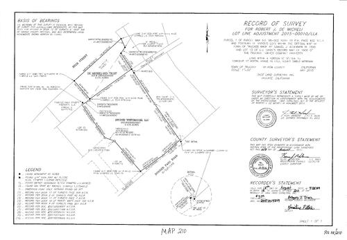 Click to see Record of Survey Book 15, pg. 210 (2015) of Nevada County Recorders Survey Maps Book 15