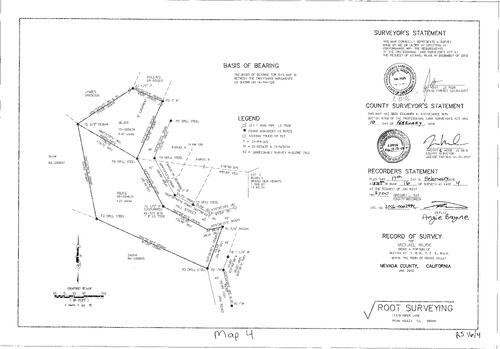 Click to see Record of Survey Book 16, pg. 4 (2016) of Nevada County Recorders Survey Maps Book 16