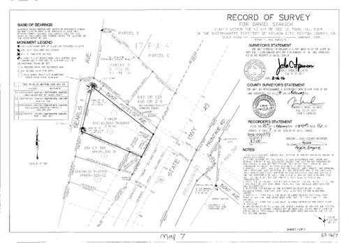 Click to see Record of Survey Book 16, pg. 7 (2016) of Nevada County Recorders Survey Maps Book 16