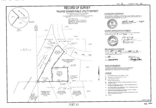 Click to see Survey Book 16, pg. 21 (2016) of Nevada County Recorders Survey Maps Book 16