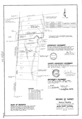 Click to see Record of Survey Book 16, pg. 026 (2016) of Nevada County Recorders Survey Maps Book 16