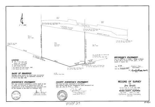 Click to see Record of Survey Book 16, pg. 027 (2016) of Nevada County Recorders Survey Maps Book 16
