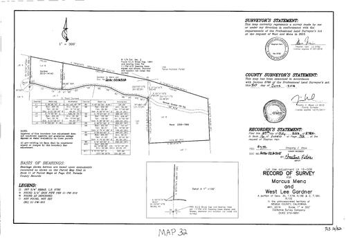 Click to see Record of Survey Book 16, pg. 032 (2016) of Nevada County Recorders Survey Maps Book 16