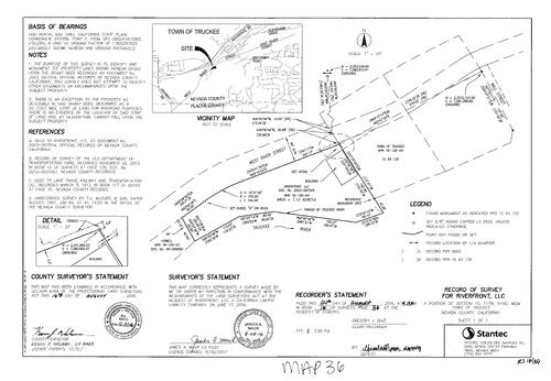 Click to see Record of Survey Book 16, pg. 036 (2016) of Nevada County Recorders Survey Maps Book 16