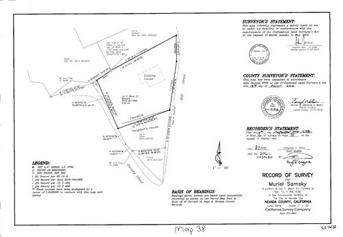 Click to see Record of Survey Book 16, pg. 038 (2016) of Nevada County Recorders Survey Maps Book 16