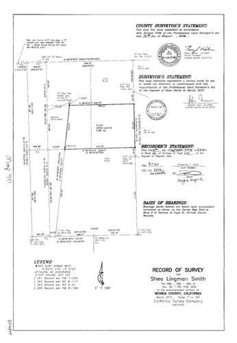 Click to see Record of Survey Book 16, pg. 040 (2016) of Nevada County Recorders Survey Maps Book 16