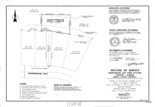 Click to see Record of Survey Book 16, pg. 068 (2016) of Nevada County Recorders Survey Maps Book 16