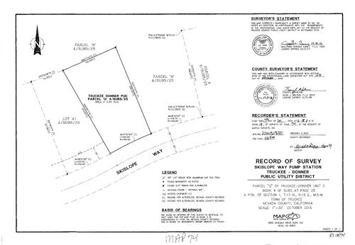 Click to see Record of Survey Book 16, pg. 074 (2016) of Nevada County Recorders Survey Maps Book 16