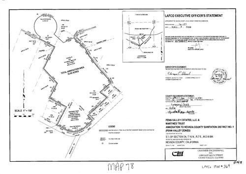 Click to see Survey Map Book 16, pg. 78 of Nevada County Recorders Survey Maps Book 16