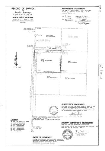Click to see Survey Map Book 16, pg. 79 of Nevada County Recorders Survey Maps Book 16