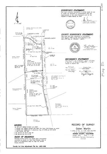 Click to see Survey Map Book 16, pg. 82 of Nevada County Recorders Survey Maps Book 16