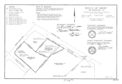 Click to see Survey Map Book 16, pg. 91 of Nevada County Recorders Survey Maps Book 16