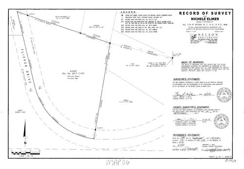 Click to see Survey Map Book 16, pg. 116 of Nevada County Recorders Survey Maps Book 16