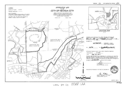 Click to see Survey Map Book 16, pg. 122 of Nevada County Recorders Survey Maps Book 16
