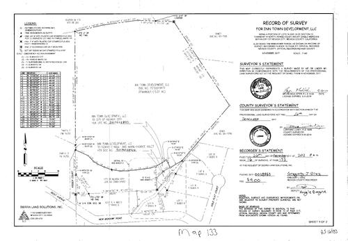 Click to see Survey Map Book 16, pg. 133 of Nevada County Recorders Survey Maps Book 16