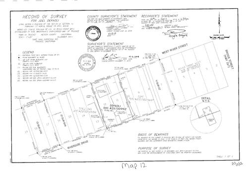 Click to see Survey Map Book 17, pg. 12 of Nevada County Recorders Survey Maps Book 17