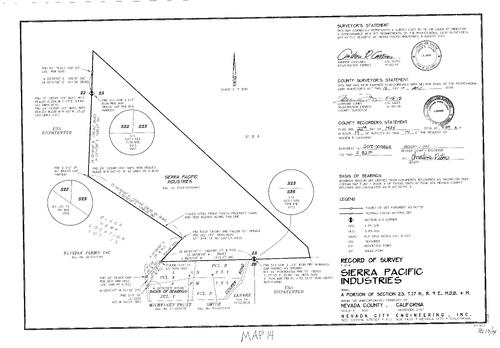 Click to see Survey Map Book 17, pg. 14 of Nevada County Recorders Survey Maps Book 17
