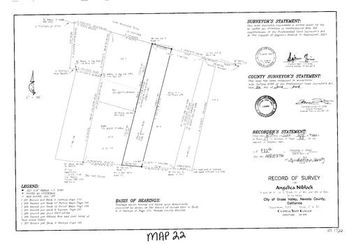 Click to see Record of Survey Book 17, pg. 22 (2018) of Nevada County Recorders Survey Maps Book 17
